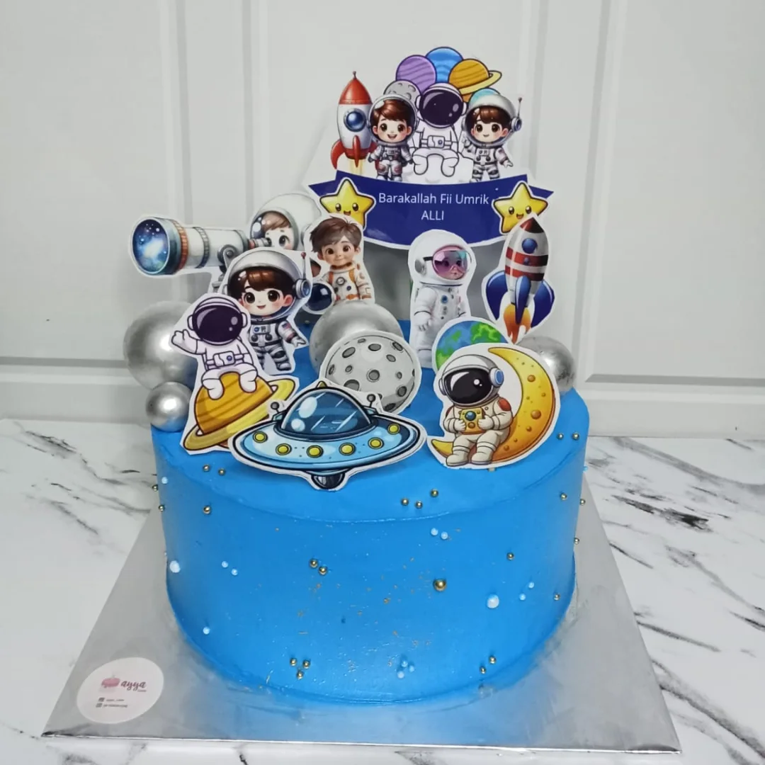 Space-themed birthday cake