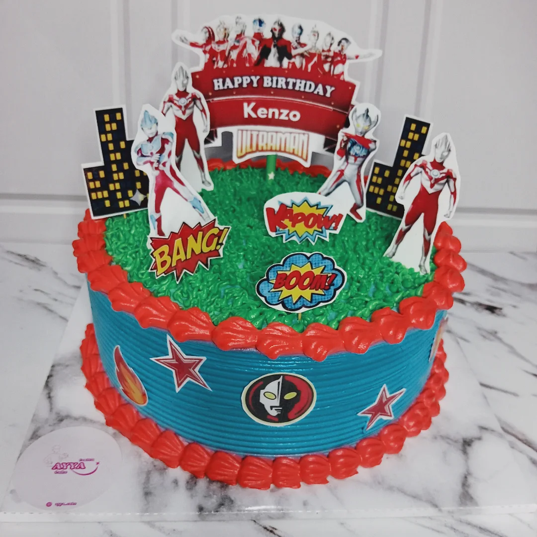 Superhero character cake