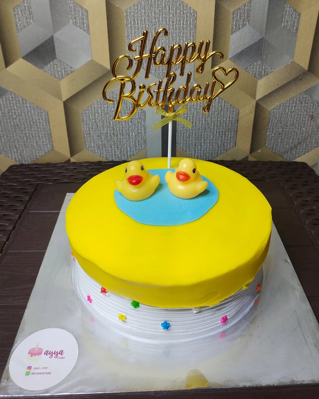 Cute ducks birthday cake